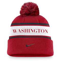 Washington Nationals Nike Team Stripe Peak Cuffed Knit Hat with Pom Outlet