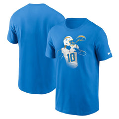 Justin Herbert Los Angeles Chargers Player Graphic T-Shirt - Powder Blue - Nike