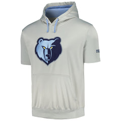 Fanatics Memphis Grizzlies Short Sleeve Pullover Hoodie Silver/Light Blue