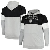 Fanatics Brooklyn Nets Big & Tall Pullover Hoodie Black/White