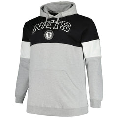 Fanatics Brooklyn Nets Big & Tall Pullover Hoodie Black/White