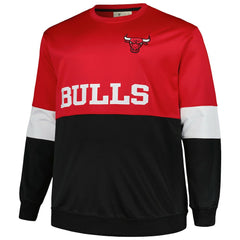 Fanatics Chicago Bulls Big & Tall Split Pullover Sweatshirt Red/Black