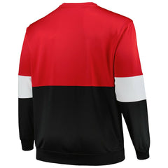 Fanatics Chicago Bulls Big & Tall Split Pullover Sweatshirt Red/Black