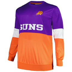 Fanatics Phoenix Suns Big & Tall Split Pullover Sweatshirt Purple/Orange