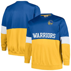 Fanatics Golden State Warriors Big & Tall Split Pullover Sweatshirt Royal/Gold