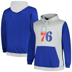 Fanatics Philadelphia 76ers Big & Tall Primary Arctic Pullover Hoodie Royal/Silver