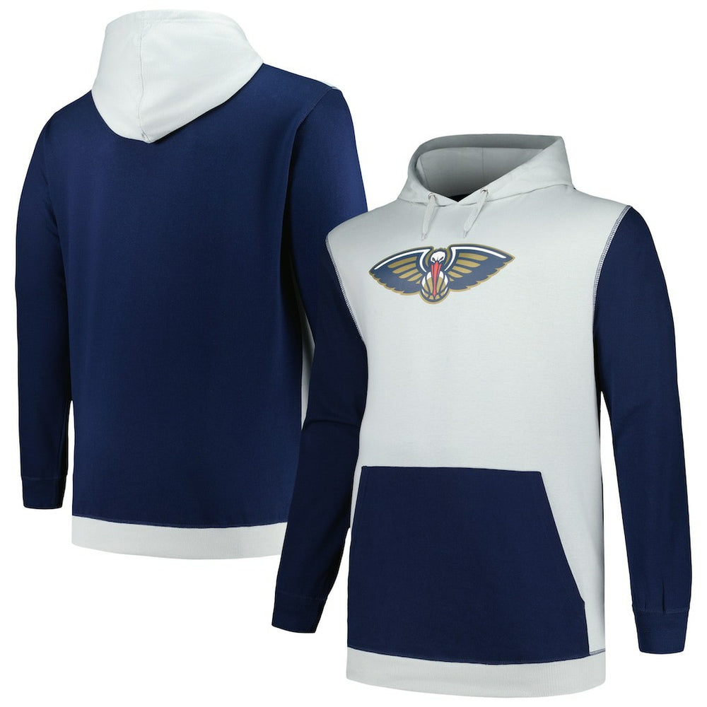 Fanatics New Orleans Pelicans Big & Tall Primary Arctic Pullover Hoodie Navy/Silver