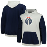 Fanatics Washington Wizards Big & Tall Primary Arctic Pullover Hoodie Navy/Silver