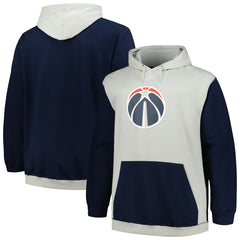 Fanatics Washington Wizards Big & Tall Primary Arctic Pullover Hoodie Navy/Silver