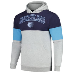 Fanatics Memphis Grizzlies Contrast Pieced Pullover Hoodie Navy