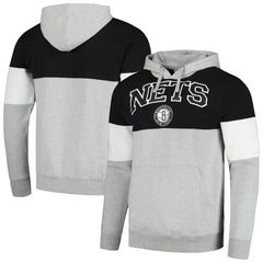 Fanatics Brooklyn Nets Contrast Pieced Pullover Hoodie Black