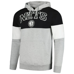 Fanatics Brooklyn Nets Contrast Pieced Pullover Hoodie Black