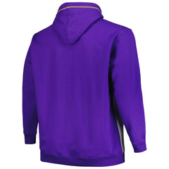 Fanatics Los Angeles Lakers Big & Tall Contrast Pieced Stitched Full-Zip Hoodie Purple/Heather Gray