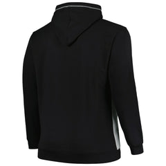 Fanatics Brooklyn Nets Big & Tall Contrast Pieced Stitched Full-Zip Hoodie Black/Heather Gray