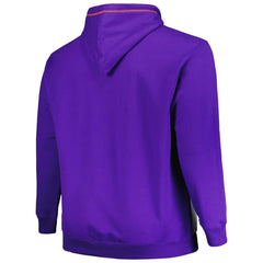 Fanatics Phoenix Suns Big & Tall Contrast Pieced Stitched Full-Zip Hoodie Purple/Heather Gray