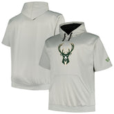 Fanatics Milwaukee Bucks Big & Tall Logo Pullover Hoodie Silver