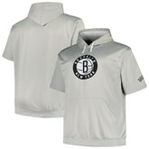 Fanatics Brooklyn Nets Big & Tall Logo Pullover Hoodie Silver