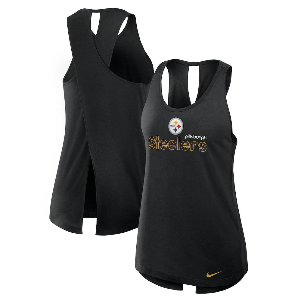 Pittsburgh Steelers Women's Plus Size Performance Tank Top - Black - Nike