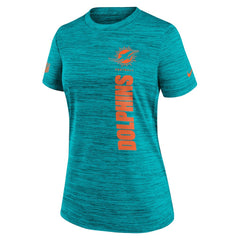 Miami Dolphins Women's Sideline Velocity Dri-FIT T-Shirt - Aqua - Nike