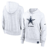 Dallas Cowboys Women's Gym Vintage Logo Pullover Hoodie - White - Nike