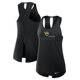 Jacksonville Jaguars Women's Open-Back Crisscross Dri-FIT Tank Top - Black - Nike