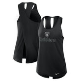 Las Vegas Raiders Women's Open-Back Crisscross Dri-FIT Tank Top - Black - Nike