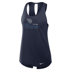 Tennessee Titans Women's Open-Back Crisscross Dri-FIT Tank Top - Navy - Nike
