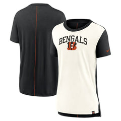 Cincinnati Bengals Women's Wordmark Tri-Blend T-Shirt - Cream/Black - Nike