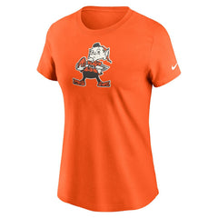 Cleveland Browns Women's Throwback Primary Logo T-Shirt - Orange - Nike