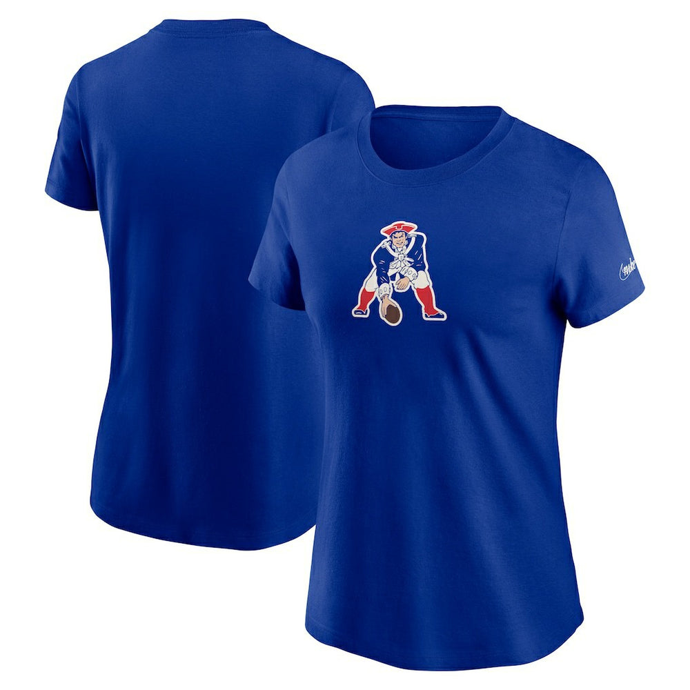 New England Patriots Women's Throwback Primary Logo T-Shirt - Royal - Nike