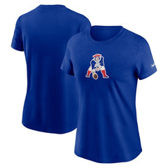 New England Patriots Women's Throwback Primary Logo T-Shirt - Royal - Nike