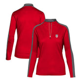 USMNT Levelwear Women's Quarter-Zip Pullover Top Red