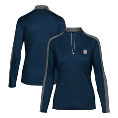 USMNT Levelwear Women's Quarter-Zip Pullover Top Navy