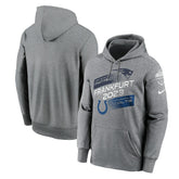 New England Patriots vs. Indianapolis Colts 2023 Frankfurt Game Pullover Hoodie - Heather Charcoal - Nike