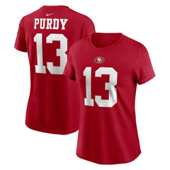 Brock Purdy San Francisco 49ers Women's Player Name & Number T-Shirt - Scarlet - Nike