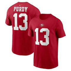 Brock Purdy San Francisco 49ers Player Name & Number T-Shirt - Scarlet - Nike