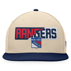 New York Rangers Fanatics Goalaso Snapback Hat - Cream/Navy | Fanatics online