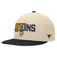 Pittsburgh Penguins Fanatics Goalaso Snapback Hat - Cream/Black | Fanatics discount