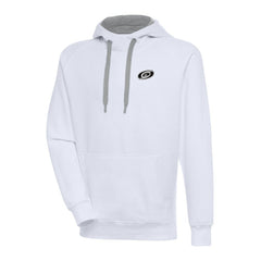 Carolina Hurricanes Antigua Metallic Logo Victory Pullover Hoodie - White | NHL online