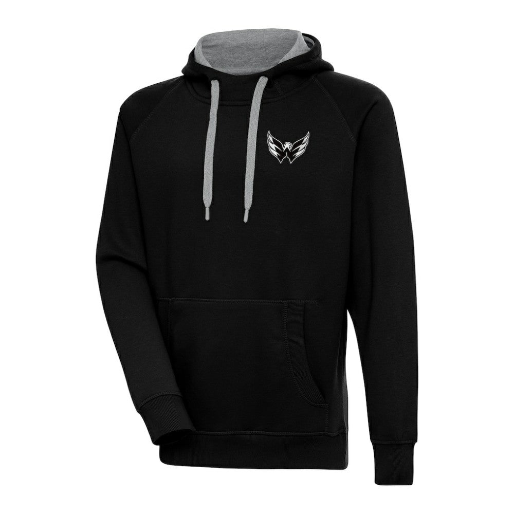 Washington Capitals Antigua Metallic Logo Victory Pullover Hoodie - Black | NHL discount
