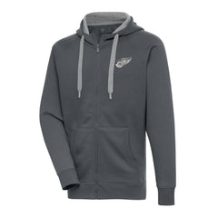 Detroit Red Wings Antigua Metallic Logo Victory Full-Zip Hoodie - Charcoal | NHL near me