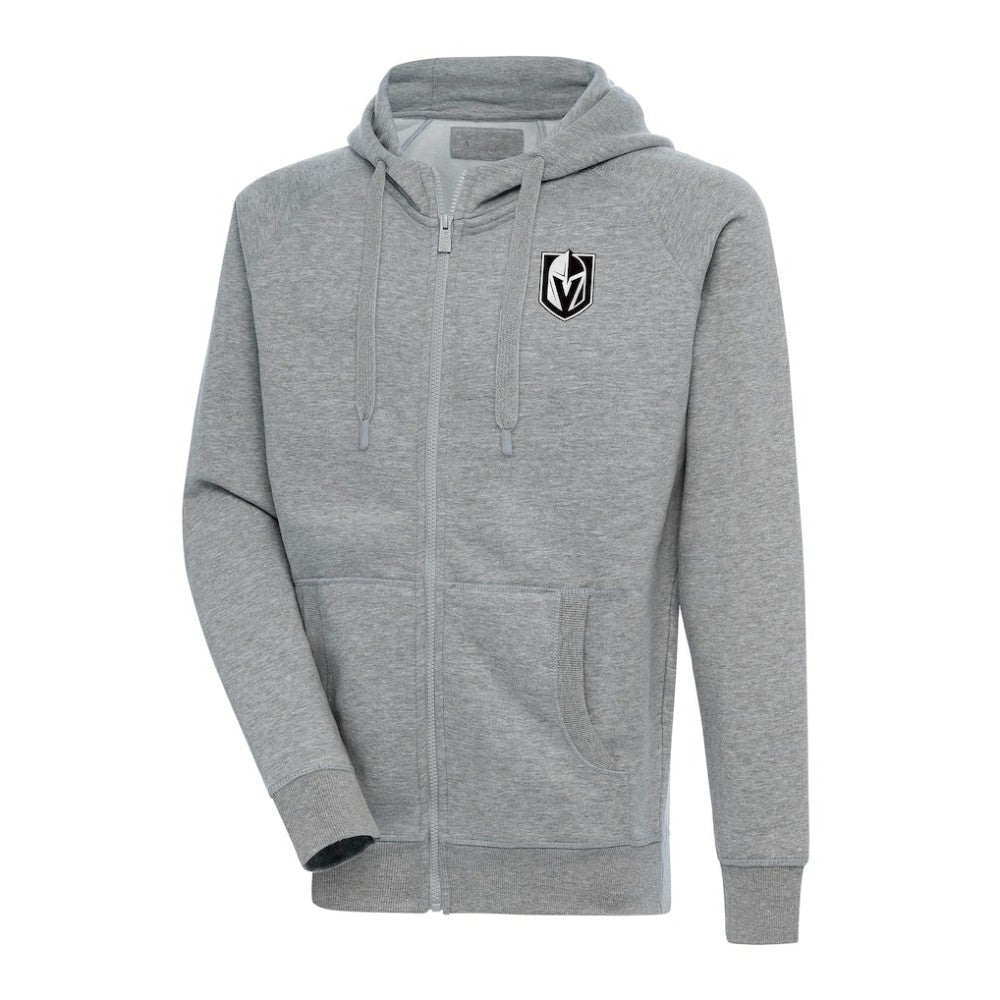 Vegas Golden Knights Antigua Metallic Logo Victory Full-Zip Hoodie - Heather Gray | NHL on sale