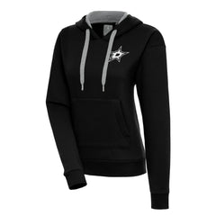 Dallas Stars Antigua Women's Metallic Logo Victory Pullover Hoodie - Black | NHL online