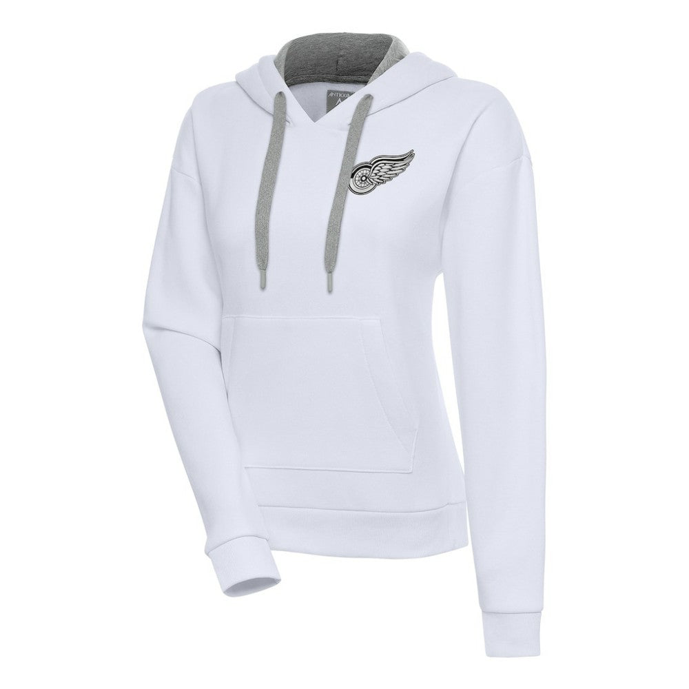Detroit Red Wings Antigua Women's Metallic Logo Victory Pullover Hoodie - White | NHL near me