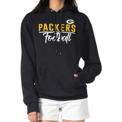 Green Bay Packers G-III 4Her by Carl Banks Women's Graphic Fleece Pullover Hoodie - Black - NFL