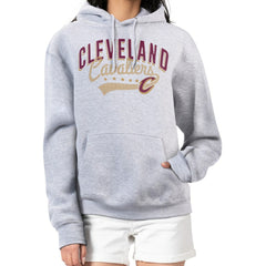 Cleveland Cavaliers G-III 4Her by Carl Banks Women's Filigree Logo Pullover Hoodie - Heather Gray