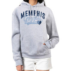 Memphis Grizzlies G-III 4Her by Carl Banks Women's Filigree Logo Pullover Hoodie - Heather Gray
