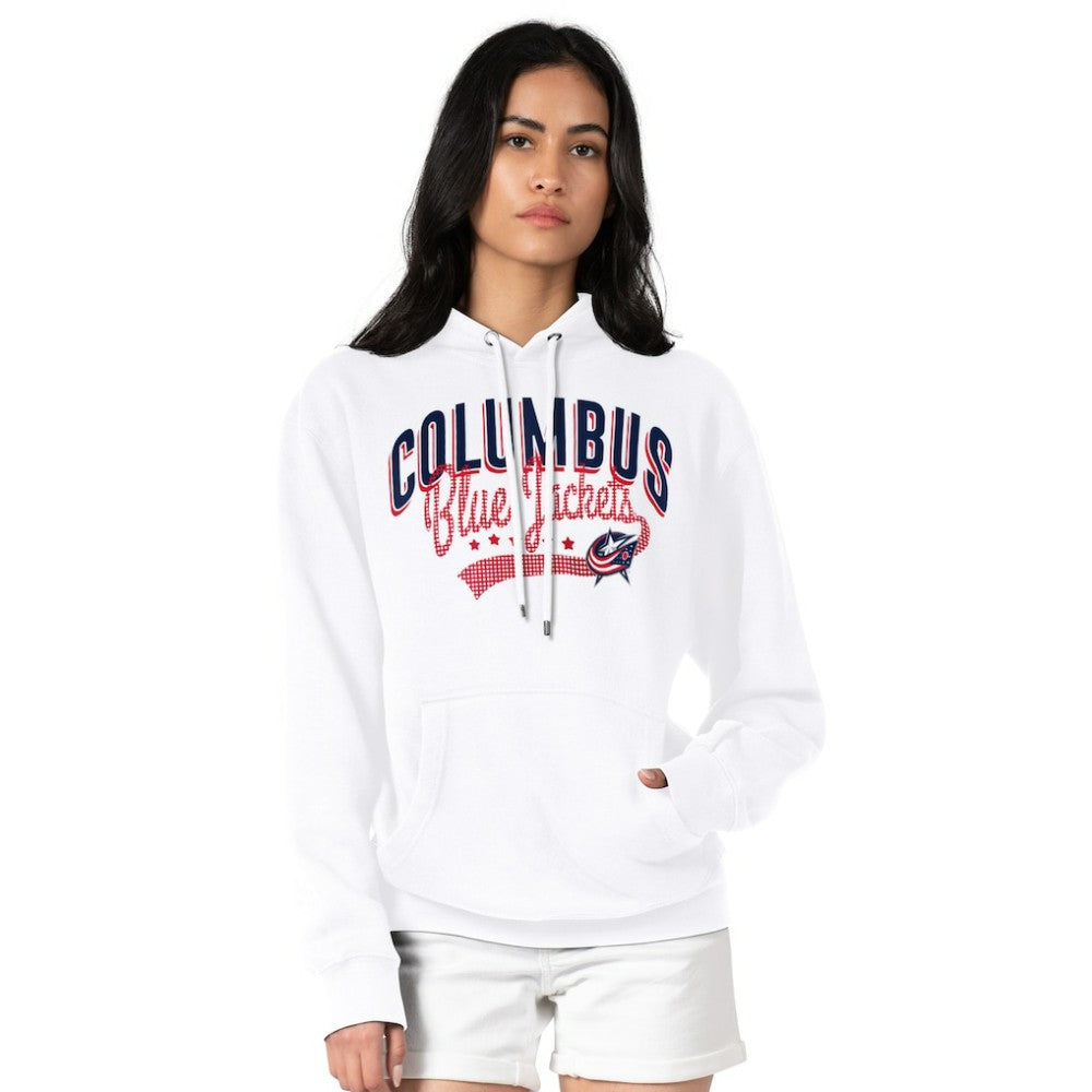 Columbus Blue Jackets G-III 4Her by Carl Banks Women's Filigree Logo Pullover Hoodie – White | NHL Lifestyle