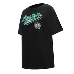 Boston Celtics Pro Standard Women's Script Boyfriend T-Shirt Black