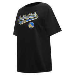 Golden State Warriors Pro Standard Women's Script Boyfriend T-Shirt Black